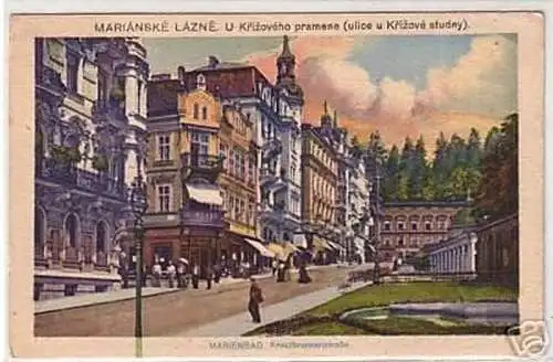 04517 Ak Marienbad Kreuzbrunnenstrasse 1936