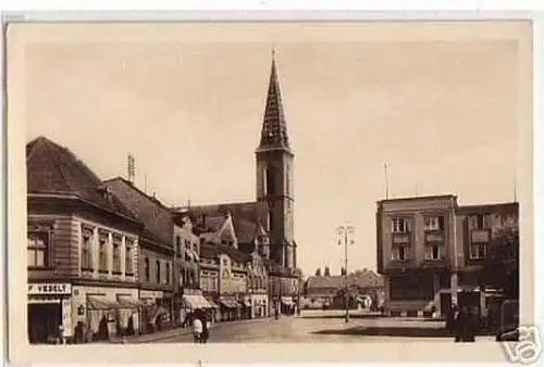 04600 Ak Böhmen Kralupy Marktplatz ? um 1940