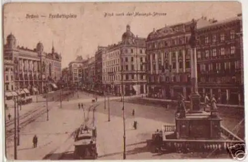 02840 Ak Brünn Freiheitsplatz Masaryk Strasse um 1930