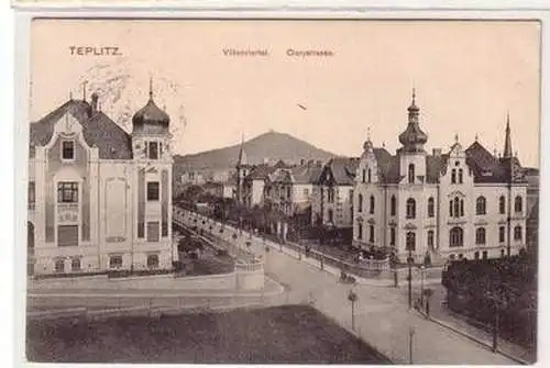 03466 Ak Teplitz Villenviertel Clarystrasse 1908