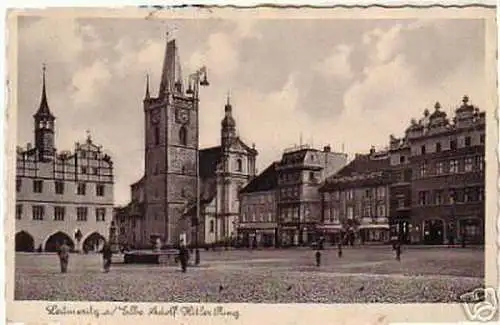 03551 Ak Leitmeritz an der Elbe Marktplatz 1939