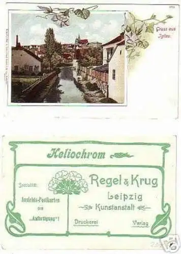 02422 Ak Werbung Gruss aus Iglau um 1900