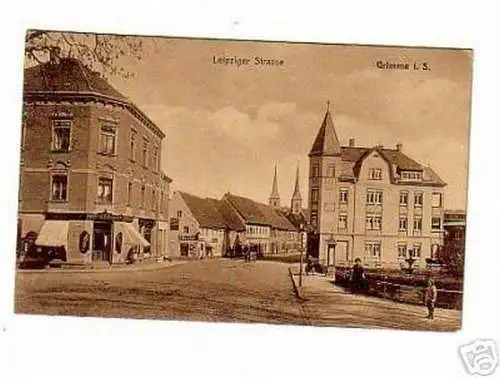 schöne Feldpost Ak Grimma Leipziger Strasse 1916