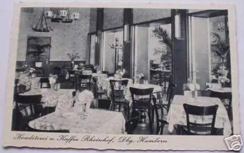 seltene Ak Hamborn Konditorei u. Kaffee Rheinhof 1940