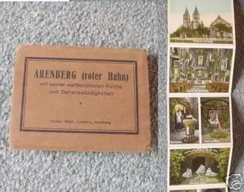 schönes Leporello Ahrenberg (roter Hahn) um 1930