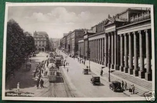 schöne Ak Stuttgart Königsbau um 1935