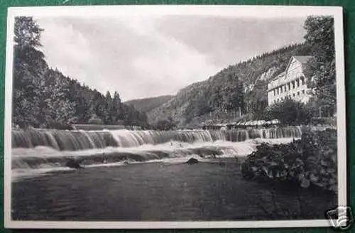 schöne Ak Wasserfall am Kurhaus im Schwarzatal 1943