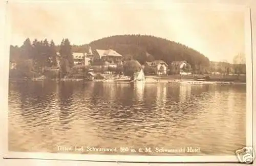 Schöne Ak Titisee mit Schwarzwald Hotel um 1940