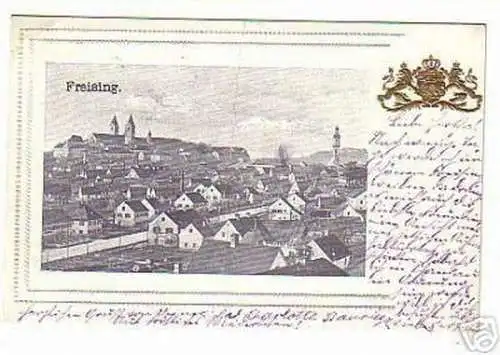 schöne Ak Passepartout Freising 1902