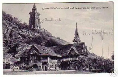 schöne Ak Restaurant auf dem Kyffhäuser 1930