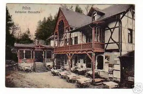 schöne Ak Pillnitz Restaurant Meixmühle 1911