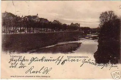 schöne Ak Lüneburg Schiessgrabenstrasse 1901