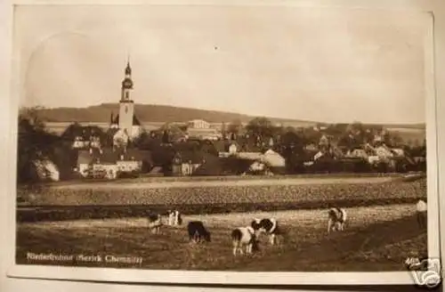 schöne Ak Niederfrohna Bezirk Chemnitz 1940