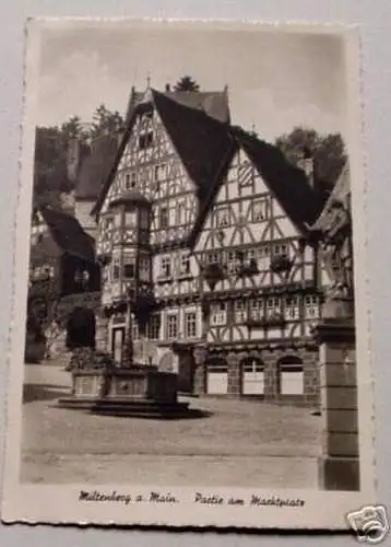 schöne Ak Miltenberg am Main Marktplatz um 1940