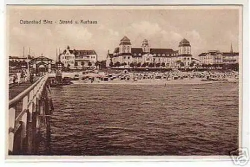 schöne Ak Ostseebad Binz Strand- und Kurhaus um 1920