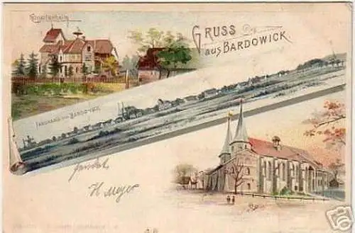 schöne Ak Lithographie Gruss aus Bardowick 1899