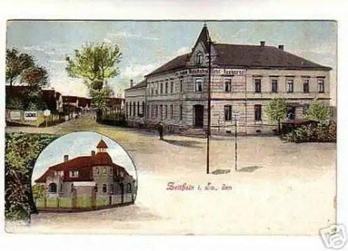 schöne Ak Hotel Reichshof Zeithain in Sa. 1918