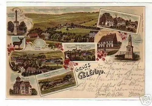 schöne Ak Gruss vom Gasthof Gelenau 1901