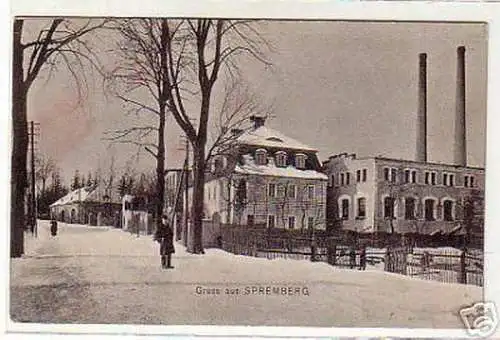 schöne Ak Gruss aus Spremberg im Winter um 1910