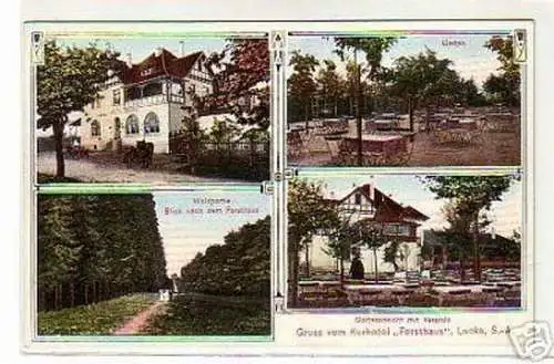 schöne Ak Gruss aus Lucka S.-A. Gasthaus um 1910