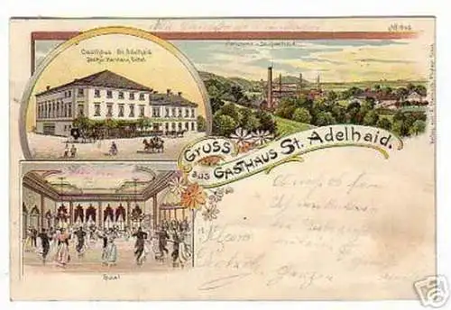 schöne Ak Gruss aus Gasthaus St.Adelhaid 1901