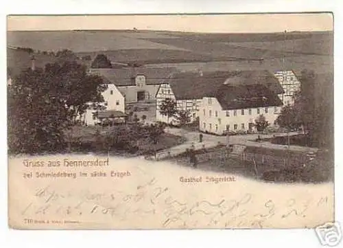 schöne Ak Gruss aus Hennersdorf Gasthof Erbgericht 1905