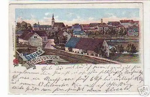 schöne Ak Gruss aus Königsbrück in Sachsen 1908