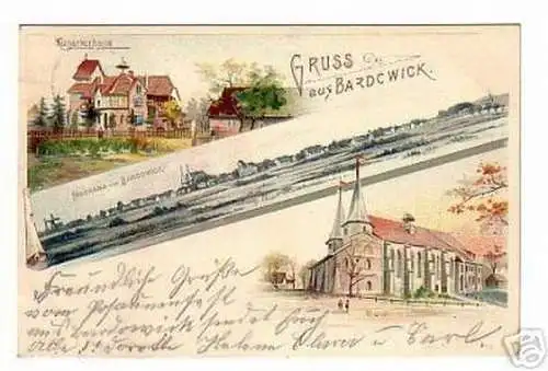 schöne Ak Gruss aus Bardowick Künstlerheim 1904