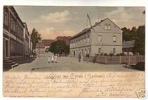 schöne Ak Gruss aus Gasthof Ostrau in Sachsen 1901