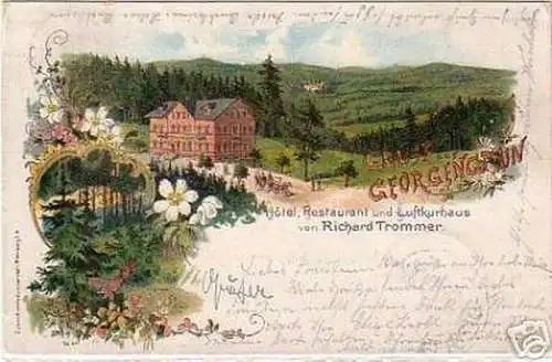 schöne Ak Gruss aus Georgengrün Gasthaus 1900