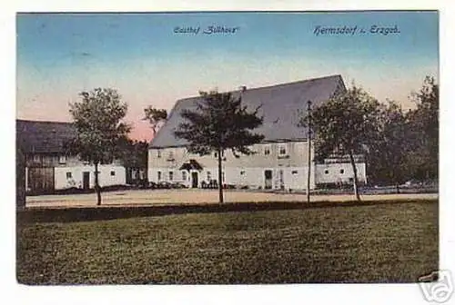 schöne Ak Gasthof "Zollhaus" Hermsdorf i.Erzgeb. 1919