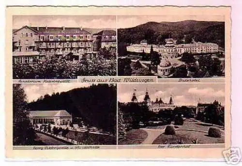 schöne Ak Gruss aus Bad Wildungen Badehotel usw. 1943