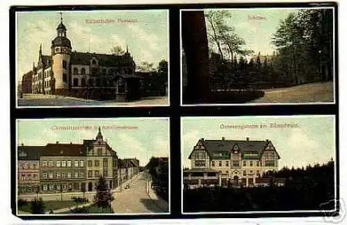 schöne Ak Glauchau Amalienstrasse usw. 1912