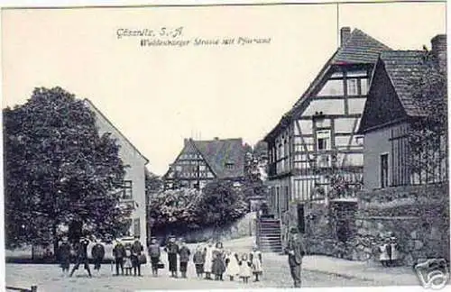 schöne Ak Gössnitz S.-A. Waldenburger Strasse um 1910