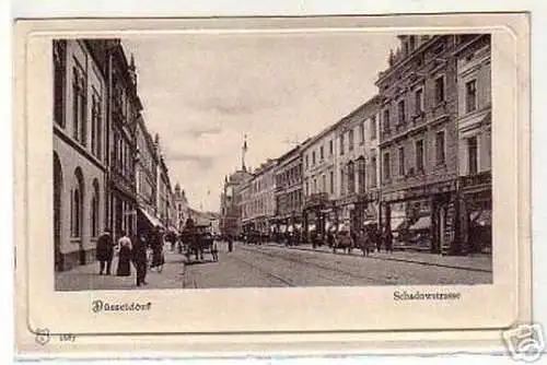 schöne Ak Düsseldorf Schadowstrasse um 1900