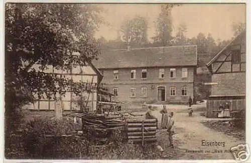 schöne Ak Eisenberg S.-A. Restaurant "Walk Mühle" 1908