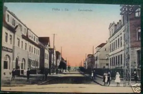 schöne Ak Flöha in Sa. Carolastrasse um 1910