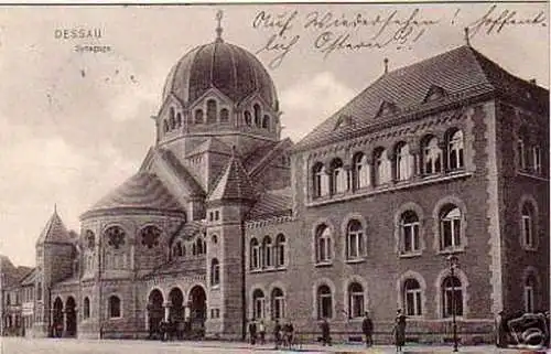 schöne Ak Dessau Synagoge 1909