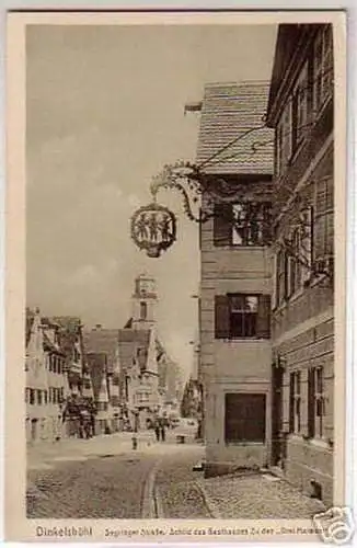 schöne Ak Dinkelsbühl Segringer Strasse mit Gasthaus