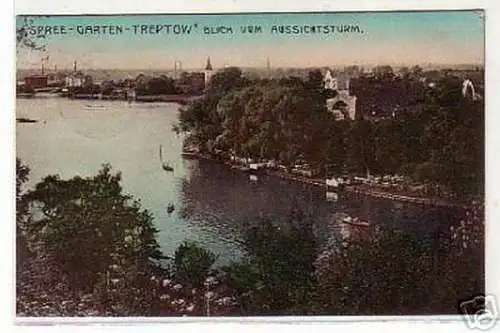 schöne Ak Gasthaus Spreegarten Treptow 1913