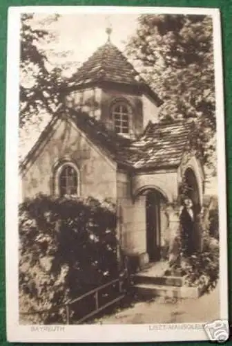 schöne Ak Bayreuth Liszt Mausoleum um 1930