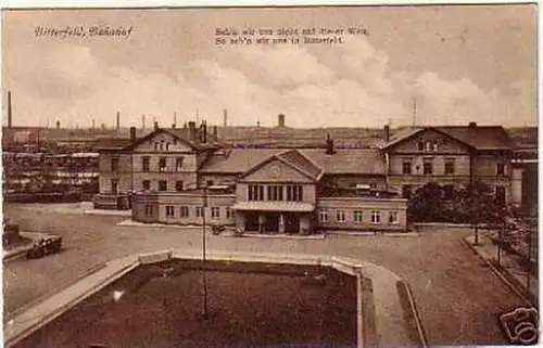 schöne Ak Bitterfeld Bahnhof um 1930