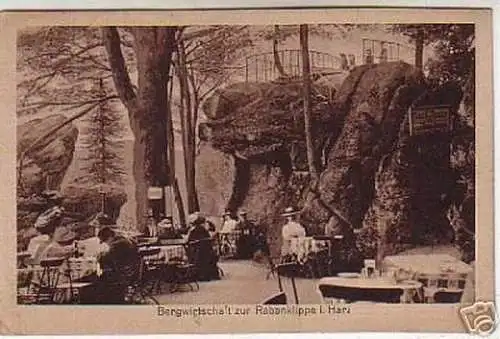 schöne Ak Bergwirtschaft zur Rabenklippe Harz 1920