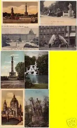 8 schöne Ak Berlin Tiergarten usw. um 1910