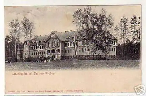 schöne Ak Altersheim bei Trebanz-Treben 1910