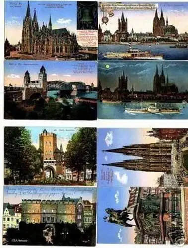 8 schöne Ak Köln Hahnentor usw. um 1920