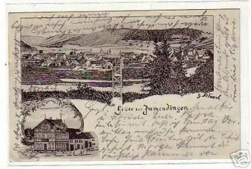 rare Ak Gruss aus "Gasthof zum Ochsen" Immendingen 1904