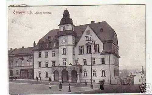 05850 Ak Treuen im Vogtland neues Rathaus 1915