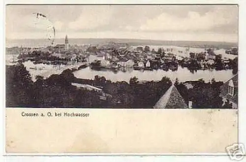 05927 Ak Crossen an der Oder bei Hochwasser 1913