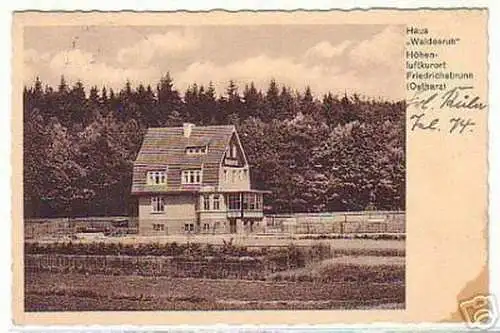 05786 Ak Friedrichsbrunn Ostharz Haus Waldesruh 1937